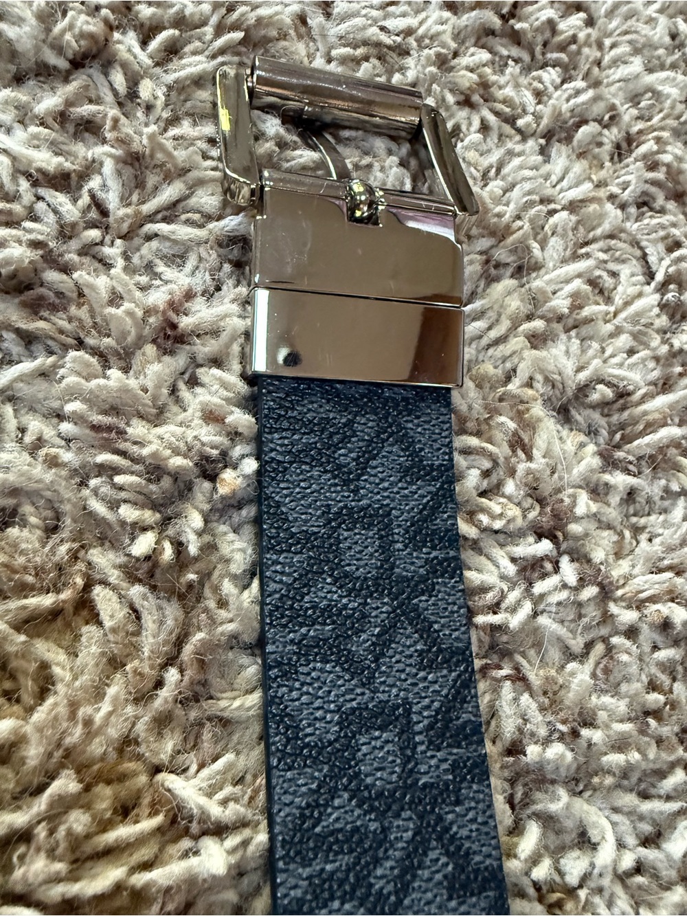 DKNY logo reversible women’s belt - silver buckle